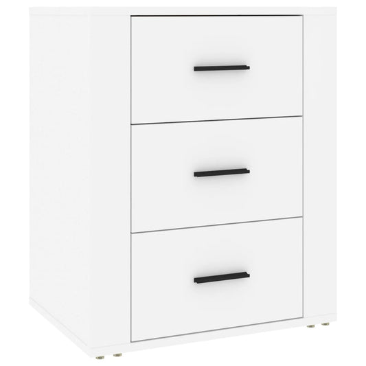 Bedside Cabinet White 50x36x60 cm Engineered Wood Bedside Cabinet White 50x36x60 cm Engineered Wood