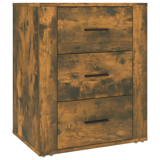 Bedside Cabinet Smoked Oak 50x36x60 cm Engineered Wood Bedside Cabinet Smoked Oak 50x36x60 cm Engineered Wood