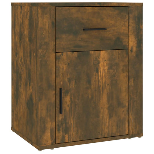 Bedside Cabinet Smoked Oak 50x36x60 cm Engineered Wood Bedside Cabinet Smoked Oak 50x36x60 cm Engineered Wood