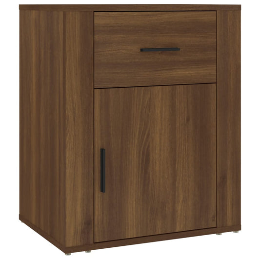 Bedside Cabinet Brown Oak 50x36x60 cm Engineered Wood Bedside Cabinet Brown Oak 50x36x60 cm Engineered Wood
