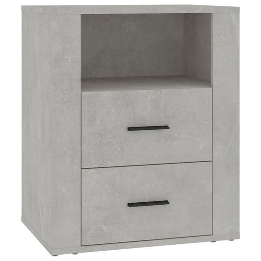 Bedside Cabinet Concrete Grey 50x36x60 cm Engineered Wood Bedside Cabinet Concrete Grey 50x36x60 cm Engineered Wood