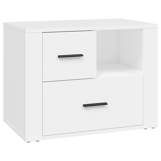 Bedside Cabinet White 60x36x45 cm Engineered Wood Bedside Cabinet White 60x36x45 cm Engineered Wood