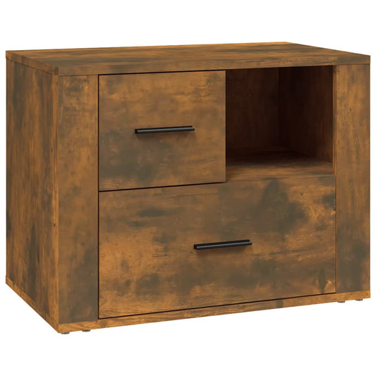 Bedside Cabinet Smoked Oak 60x36x45 cm Engineered Wood Bedside Cabinet Smoked Oak 60x36x45 cm Engineered Wood
