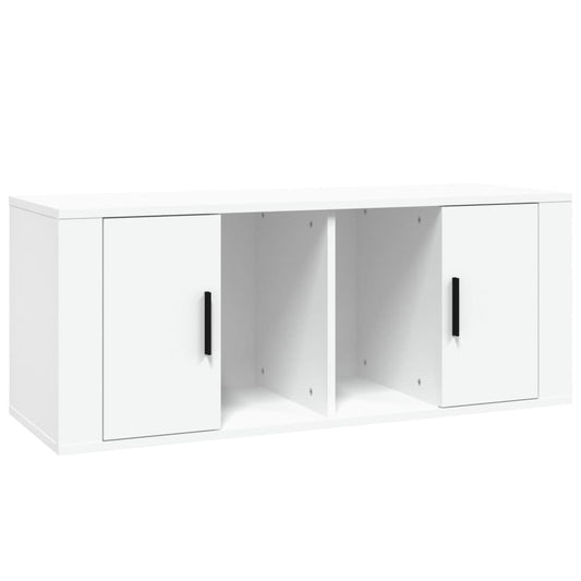 TV Cabinet White 100x35x40 cm Engineered Wood TV Cabinet White 100x35x40 cm Engineered Wood