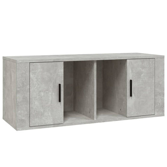 TV Cabinet Concrete Grey 100x35x40 cm Engineered Wood TV Cabinet Concrete Grey 100x35x40 cm Engineered Wood