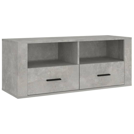 TV Cabinet Concrete Grey 100x35x40 cm Engineered Wood TV Cabinet Concrete Grey 100x35x40 cm Engineered Wood