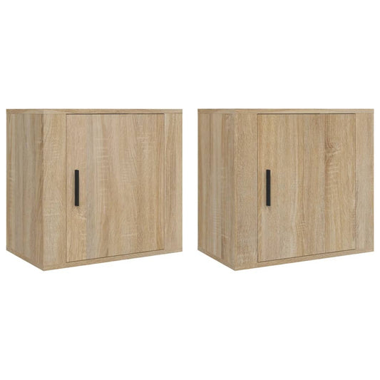 Wall-mounted Bedside Cabinets 2 pcs Sonoma Oak 50x30x47 cm Wall-mounted Bedside Cabinets 2 pcs Sonoma Oak 50x30x47 cm