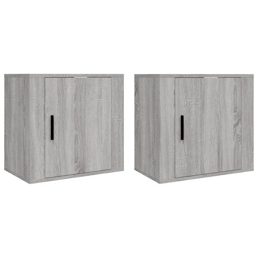 Wall-mounted Bedside Cabinets 2 pcs Grey Sonoma 50x30x47 cm Wall-mounted Bedside Cabinets 2 pcs Grey Sonoma 50x30x47 cm