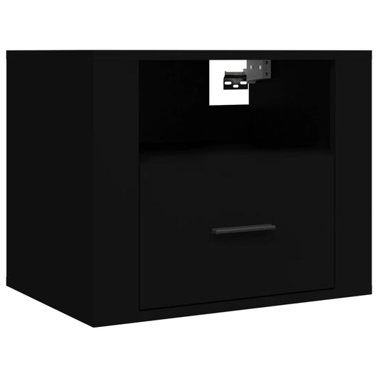Wall-mounted Bedside Cabinet Black 50x36x40 cm Wall-mounted Bedside Cabinet Black 50x36x40 cm