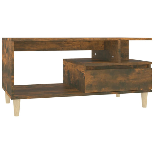 Coffee Table Smoked Oak 90x49x45 cm Engineered Wood Coffee Table Smoked Oak 90x49x45 cm Engineered Wood