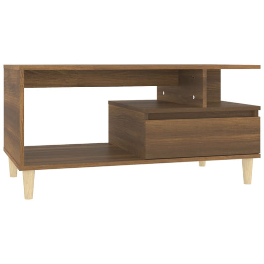 Coffee Table Brown Oak 90x49x45 cm Engineered Wood Coffee Table Brown Oak 90x49x45 cm Engineered Wood