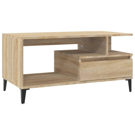 Coffee Table Sonoma Oak 90x49x45 cm Engineered Wood Coffee Table Sonoma Oak 90x49x45 cm Engineered Wood