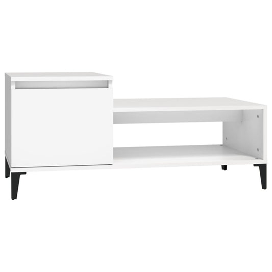 Coffee Table White 100x50x45 cm Engineered Wood Coffee Table White 100x50x45 cm Engineered Wood