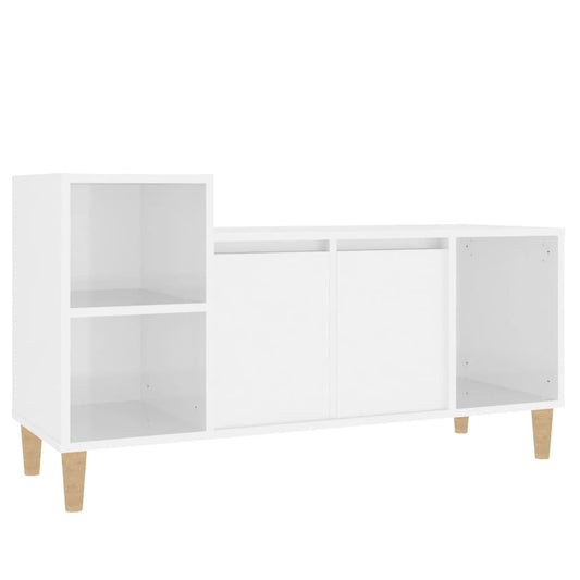TV Cabinet High Gloss White 100x35x55 cm Engineered Wood TV Cabinet High Gloss White 100x35x55 cm Engineered Wood