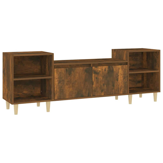 TV Cabinet Smoked Oak 160x35x55 cm Engineered Wood TV Cabinet Smoked Oak 160x35x55 cm Engineered Wood