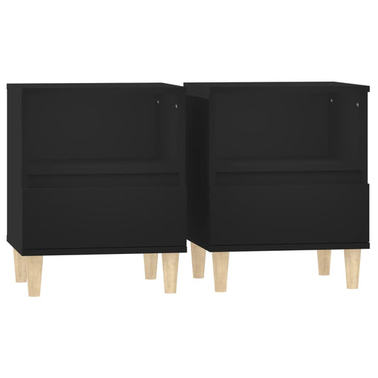 Bedside Cabinets 2 pcs Black 40x35x50 cm Bedside Cabinets 2 pcs Black 40x35x50 cm