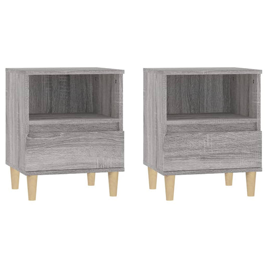 Bedside Cabinets 2 pcs Grey Sonoma 40x35x50 cm Bedside Cabinets 2 pcs Grey Sonoma 40x35x50 cm