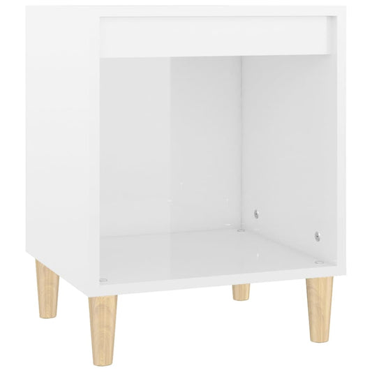 Bedside Cabinet High Gloss White 40x35x50 cm Engineered Wood Bedside Cabinet High Gloss White 40x35x50 cm Engineered Wood