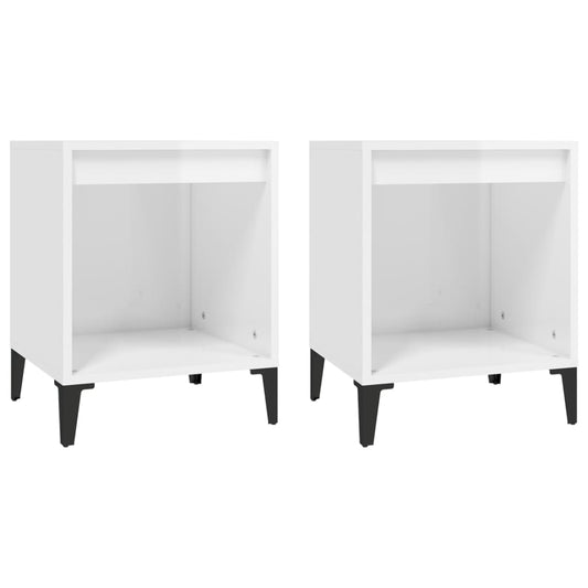 Bedside Cabinets 2 pcs High Gloss White 40x35x50 cm Bedside Cabinets 2 pcs High Gloss White 40x35x50 cm