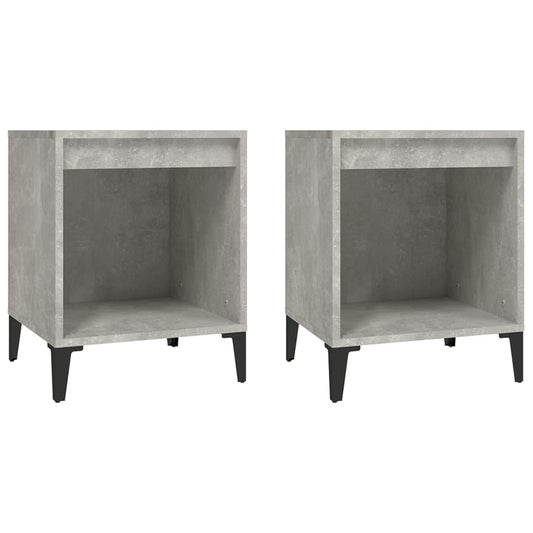 Bedside Cabinets 2 pcs Concrete Grey 40x35x50 cm Bedside Cabinets 2 pcs Concrete Grey 40x35x50 cm
