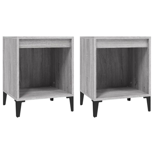 Bedside Cabinets 2 pcs Grey Sonoma 40x35x50 cm Bedside Cabinets 2 pcs Grey Sonoma 40x35x50 cm