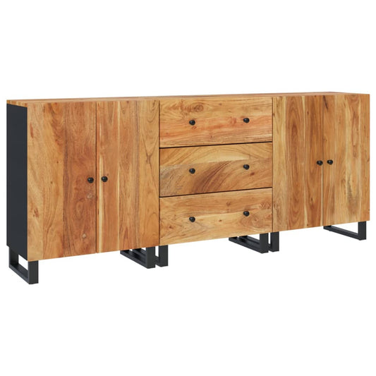 3 Piece Sideboards Solid Wood Acacia 3 Piece Sideboards Solid Wood Acacia