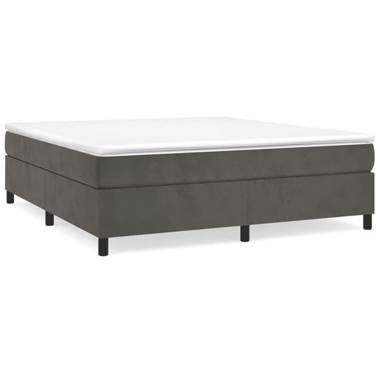 Box Spring Bed Frame Dark Grey King Velvet (US Only) Box Spring Bed Frame Dark Grey King Velvet (US Only)