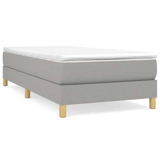 Box Spring Bed Frame Light Grey Single Fabric (UK/IE/FI/NO only) Box Spring Bed Frame Light Grey Single Fabric (UK/IE/FI/NO only)