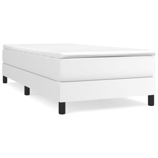 Box Spring Bed Frame White Single Faux Leather (UK/IE/FI/NO only) Box Spring Bed Frame White Single Faux Leather (UK/IE/FI/NO only)