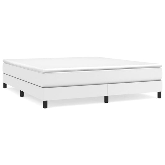 Box Spring Bed Frame White Super King Faux Leather (UK/IE/FI/NO only) Box Spring Bed Frame White Super King Faux Leather (UK/IE/FI/NO only)