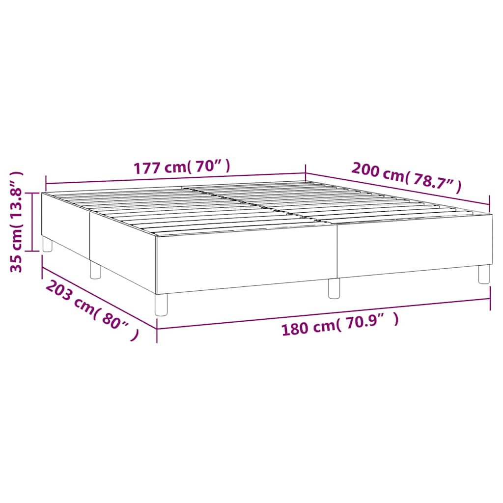 Box Spring Bed Frame Black Super King Fabric