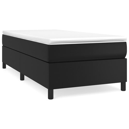 Box Spring Bed Frame Black Single Faux Leather (UK/IE/FI/NO only) Box Spring Bed Frame Black Single Faux Leather (UK/IE/FI/NO only)
