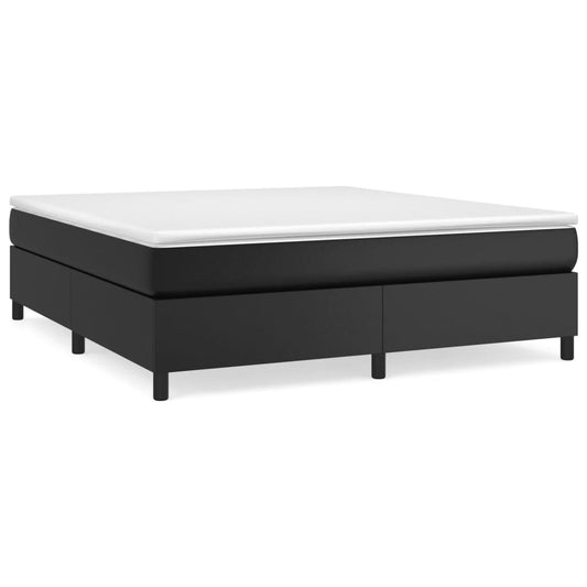 Box Spring Bed Frame Black Super King Faux Leather (UK/IE/FI/NO only) Box Spring Bed Frame Black Super King Faux Leather (UK/IE/FI/NO only)