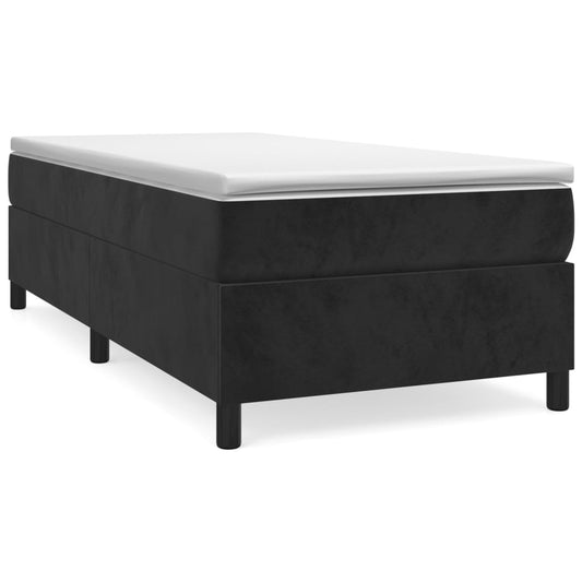 Box Spring Bed Frame Black Single Velvet (UK/IE/FI/NO only) Box Spring Bed Frame Black Single Velvet (UK/IE/FI/NO only)
