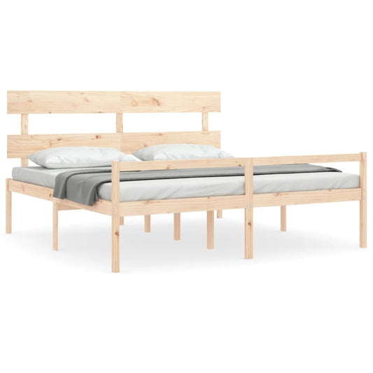 Senior Bed without Mattress 200x200 cm Solid Wood Senior Bed without Mattress 200x200 cm Solid Wood