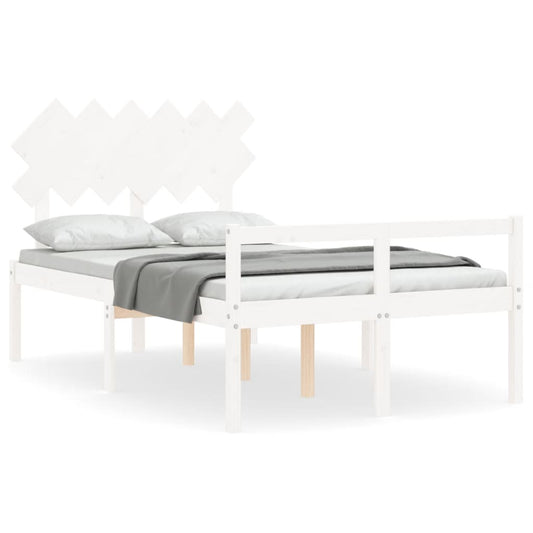 Senior Bed without Mattress White Double Solid Wood Senior Bed without Mattress White Double Solid Wood