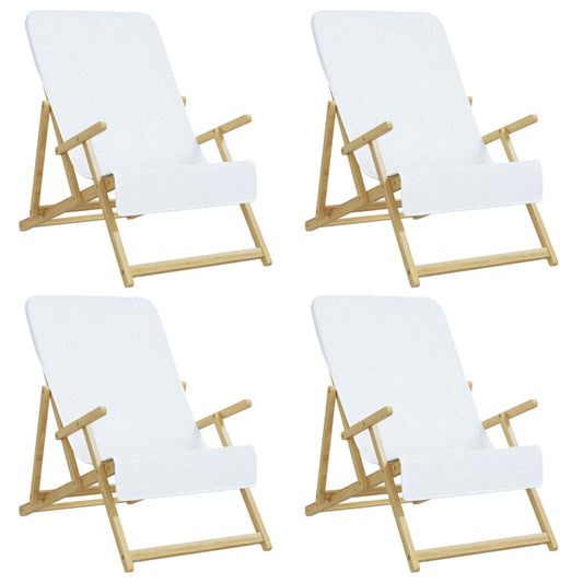 Beach Towels 4 pcs White 60x135 cm Fabric 400 GSM Beach Towels 4 pcs White 60x135 cm Fabric 400 GSM