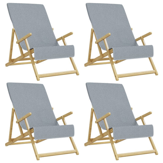 Beach Towels 4 pcs Grey 60x135 cm Fabric 400 GSM Beach Towels 4 pcs Grey 60x135 cm Fabric 400 GSM