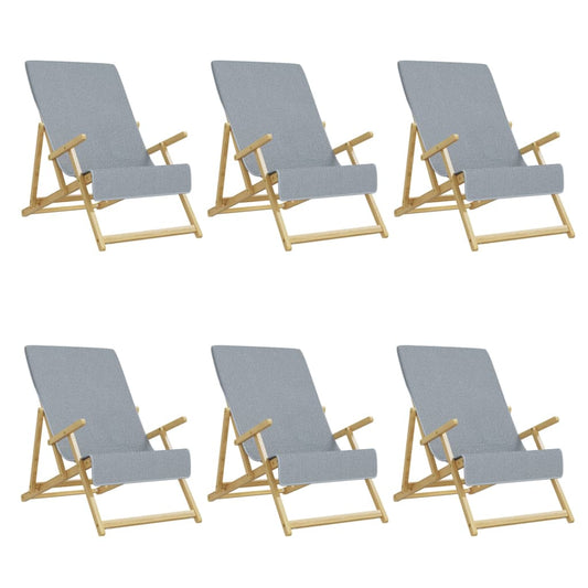 Beach Towels 6 pcs Grey 60x135 cm Fabric 400 GSM Beach Towels 6 pcs Grey 60x135 cm Fabric 400 GSM