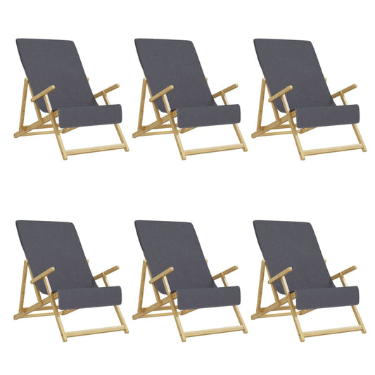 Beach Towels 6 pcs Anthracite 60x135 cm Fabric 400 GSM Beach Towels 6 pcs Anthracite 60x135 cm Fabric 400 GSM