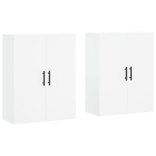 Wall Mounted Cabinets 2 pcs White 69,5x34x90 cm Wall Mounted Cabinets 2 pcs White 69,5x34x90 cm