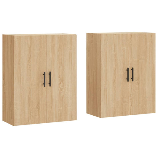 Wall Mounted Cabinets 2 pcs Sonoma Oak 69,5x34x90 cm Wall Mounted Cabinets 2 pcs Sonoma Oak 69,5x34x90 cm