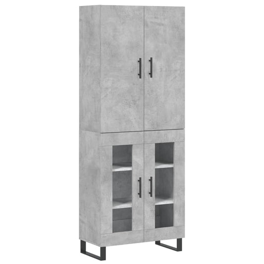 Highboard Concrete Grey 69.5x34x180 cm Engineered Wood Highboard Concrete Grey 69.5x34x180 cm Engineered Wood