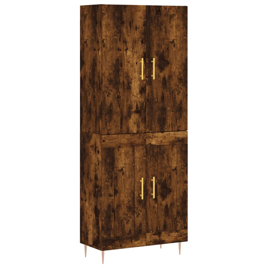 Highboard Smoked Oak 69,5x34x180 cm Engineered Wood Highboard Smoked Oak 69,5x34x180 cm Engineered Wood