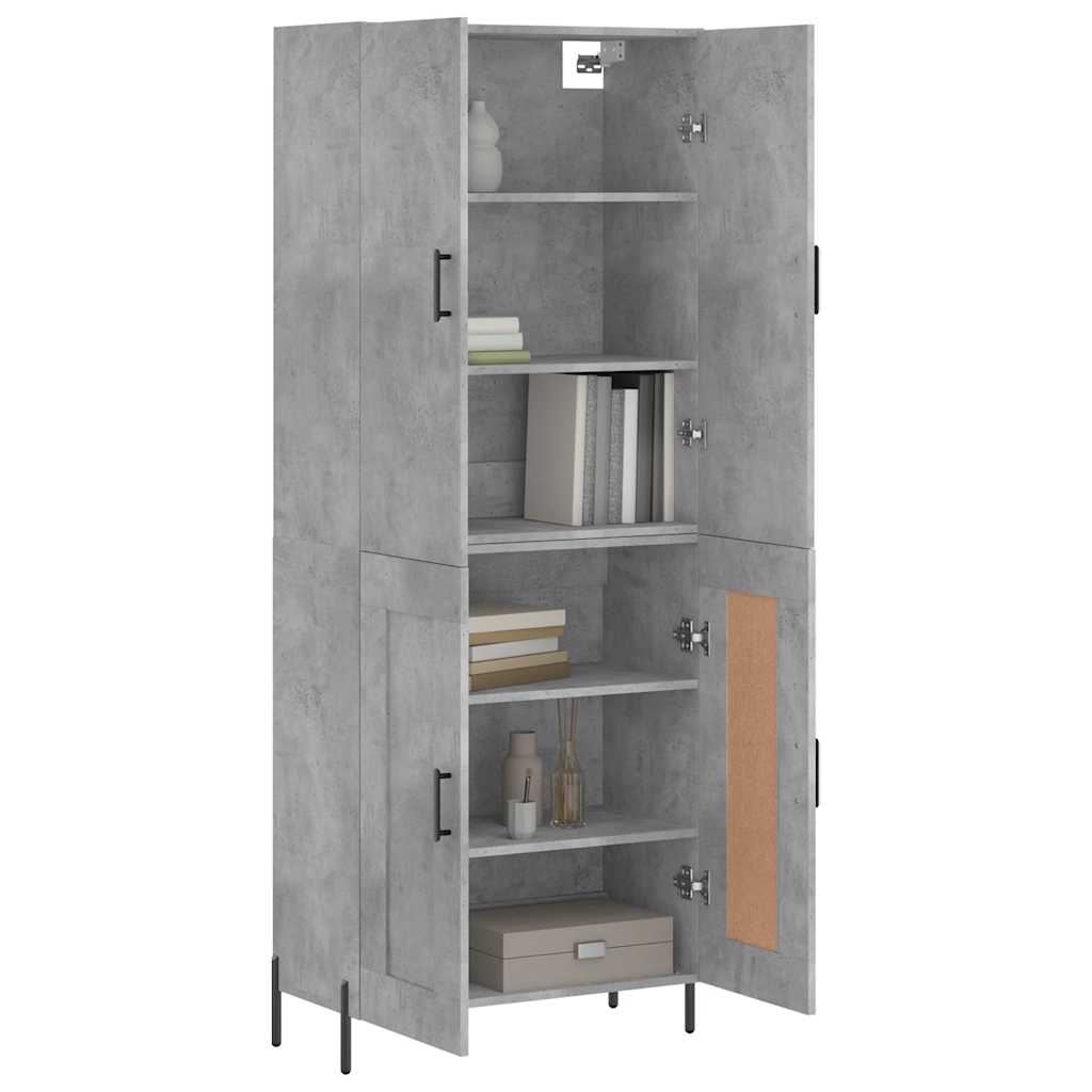 Highboard Concrete Grey 69,5x34x180 cm Engineered Wood