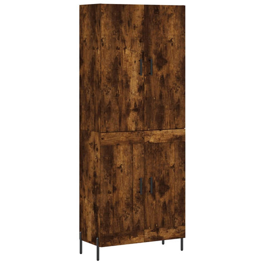 Highboard Smoked Oak 69.5x34x180 cm Engineered Wood Highboard Smoked Oak 69.5x34x180 cm Engineered Wood