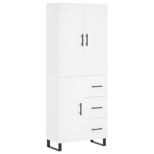Highboard White 69,5x34x180 cm Engineered Wood Highboard White 69,5x34x180 cm Engineered Wood