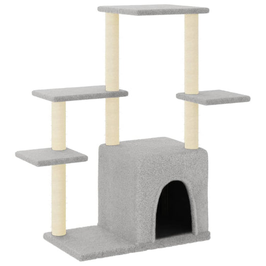 Cat Tree with Sisal Scratching Posts Light Grey 97.5 cm Cat Tree with Sisal Scratching Posts Light Grey 97.5 cm