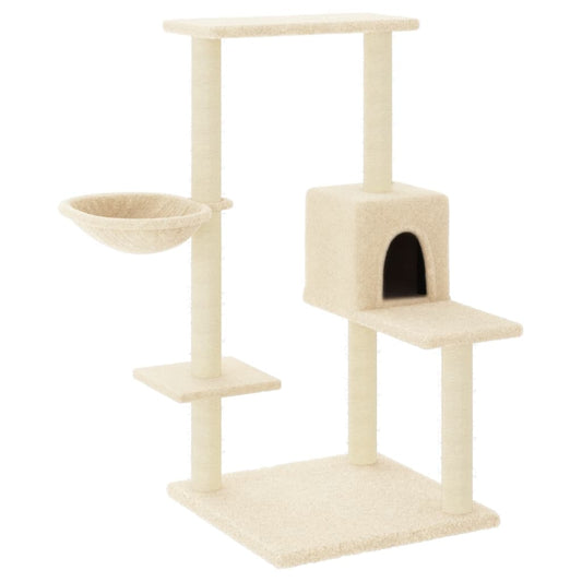 Cat Tree with Sisal Scratching Posts Cream 95 cm Cat Tree with Sisal Scratching Posts Cream 95 cm