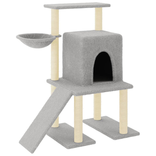Cat Tree with Sisal Scratching Posts Light Grey 96.5 cm Cat Tree with Sisal Scratching Posts Light Grey 96.5 cm